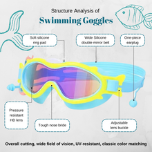 Load image into Gallery viewer, OTG Kids Swimming Goggles - Fun &Safe Swim Gear- Cute Fish Design