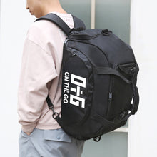 Load image into Gallery viewer, Embrace the all-in-one solution with the 3-in-1 Gym Bag, your go-to fitness accessory for various activities. The OTG Ultimate Gym Bag is designed for individuals seeking a convertible and versatile companion that complements their active lifestyle.