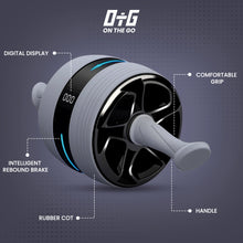 Load image into Gallery viewer, OTG wide digital abs roller with 2M rebound and Knee Pad.