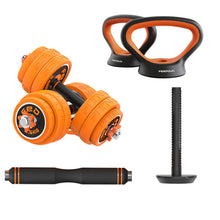 Load image into Gallery viewer, The plastic grip and rubber sleeving ensure a safe exercise experience, allowing you to reenergize with dumbbells without the risk of injury.