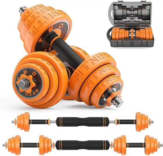 OTG in Adjustable Dumbbells Barbell Set with Kettle handles