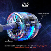 Load image into Gallery viewer, OTG wide digital abs roller with 2M rebound and Knee Pad.
